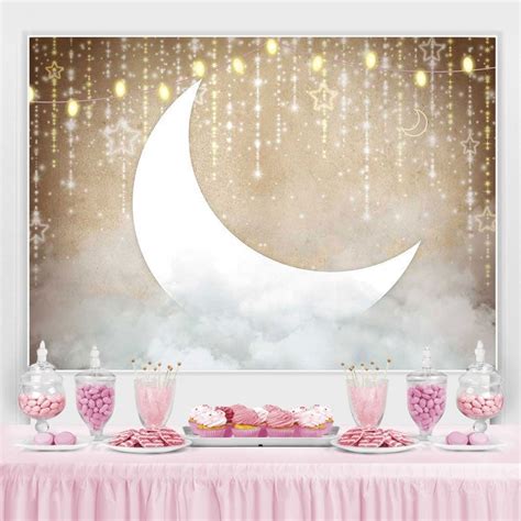 Star Moon Clouds Party Baby Shower Backdrop – Lofaris