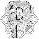Letter Coloring Page Decorative Zentangle Stock Illustrations – 689  sketch template