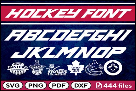 Hockey Font Svg Png Pdf Dxf Alphabet Graphic by fromporto · Creative Fabrica