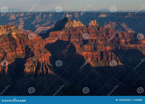 Grand Canyon North Rim at Sunrise Stock Photo - Image of park, terrain ...