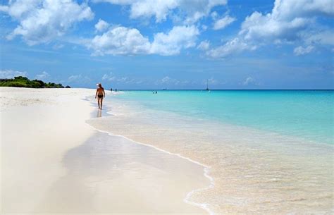 Arid, beautiful, breezy Oranjestad Beach on the bonbini island of Aruba. This happy island makes ...