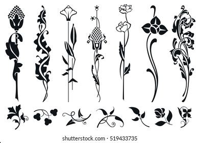 Art Nouveau Design Flowers