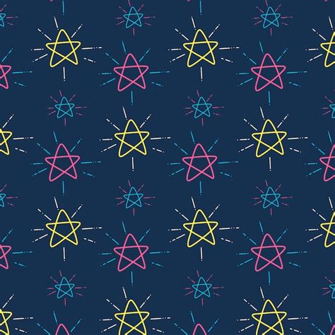 Free Vector | Hand drawn star pattern design