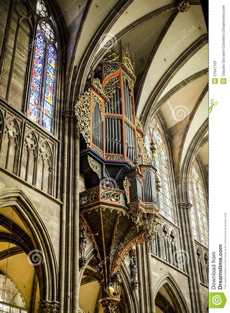 Strasbourg - the Cathedral Organ Stock Image - Image of catholic, alsace: 27647103