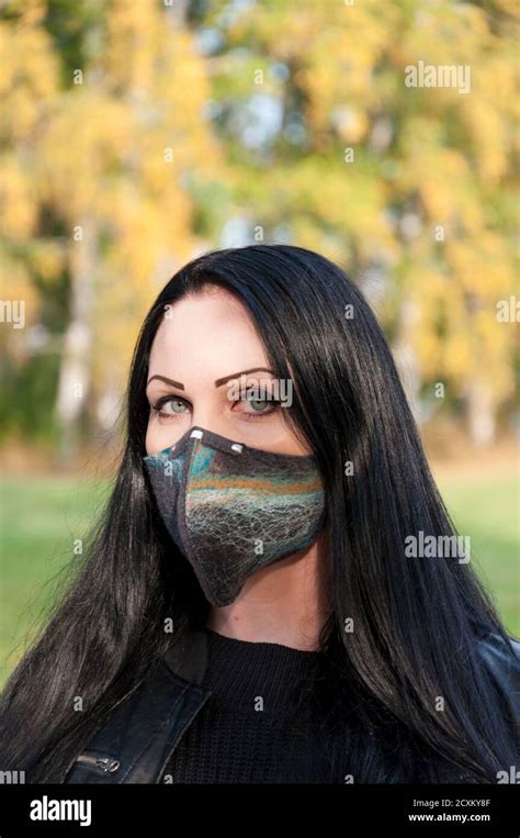 Girl in COVID 19 mask Stock Photo - Alamy