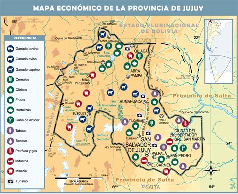 Economic map of the Province of Jujuy | Gifex