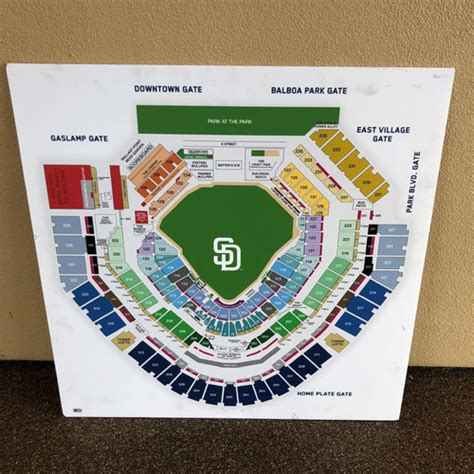 San Diego Padres Petco Park, MLB Stadium Map, Ballpark Map, Baseball ...