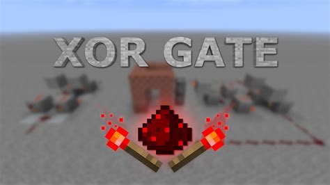 Minecraft Redstone Basics: Exklusiv-Oder-Gatter - XOR gate - YouTube