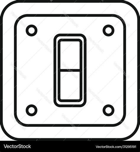 Electric switch icon outline style Royalty Free Vector Image