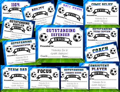 Soccer Certificates End of Season Participation Awards - Etsy