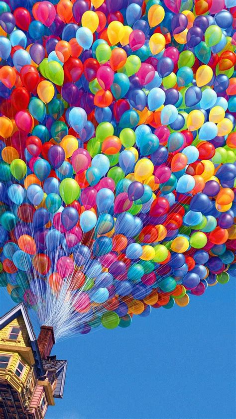 Colorful Balloons House Up Movie Android Wallpaper | Disney phone ...