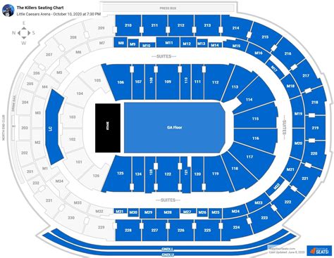 Little Caesars Arena Seating Charts for Concerts - RateYourSeats.com