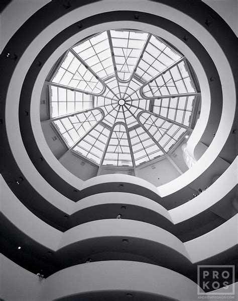 Guggenheim Museum Interior V - Black & White FIne Art Photo by Andrew Prokos