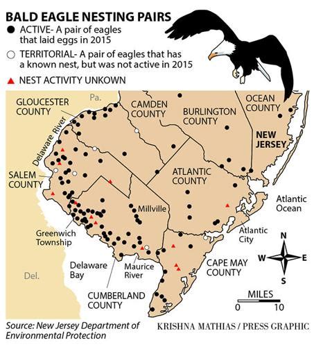 Bald Eagle nesting pairs map 4-2016