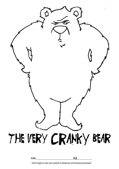 the very cranky bear coloring page