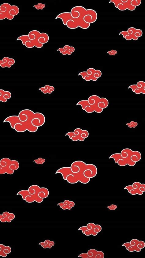 Download Akatsuki Logo Blood-red Cloud Pattern Wallpaper | Wallpapers.com