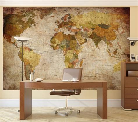 Vintage World Map Wall Mural