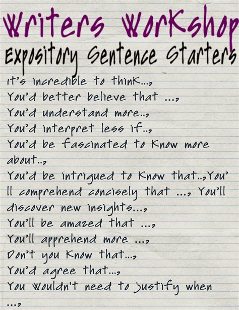 Reading Sage: Expository Sentence Starters Sentence Frames Writing