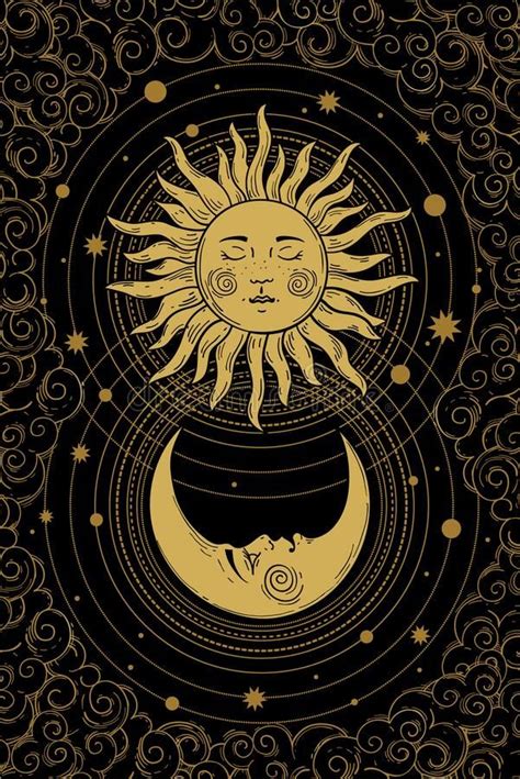 Celestial Sun And Moon Art