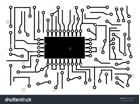 Circuit Board Vector Illustration Isolated On Stock Vector (Royalty Free) 592598891 | Shutterstock