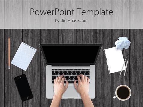 Work Desk PowerPoint Template | Powerpoint templates, Powerpoint, Templates