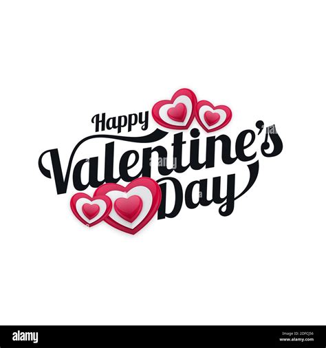 Valentines Day logo template, greeting card design. Happy Valentines Day calligraphic lettering ...