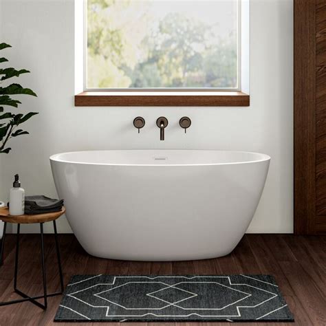 55" x 32" Freestanding Soaking Bathtub & Reviews | AllModern | Free standing bath tub, Soaking ...