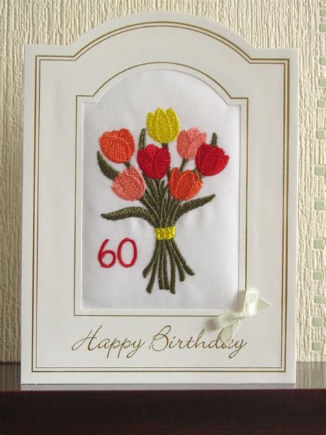 Tulips - Birthday Card - Creative Stitching