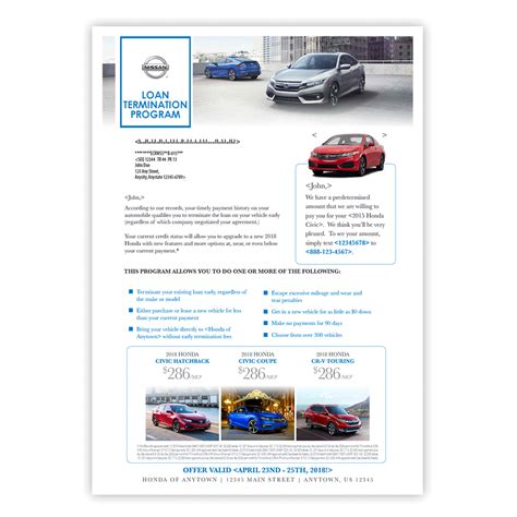 Automotive Direct Mail | Auto Loan Termination Letter | Marketing ...