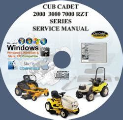 CUB CADET 2000 3000 7000 RZT SERIES TRACTORS, MOWERS SERVICE REPAIR ...