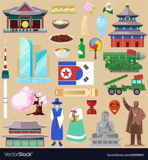 Korea korean traditional culture symbol Royalty Free Vector