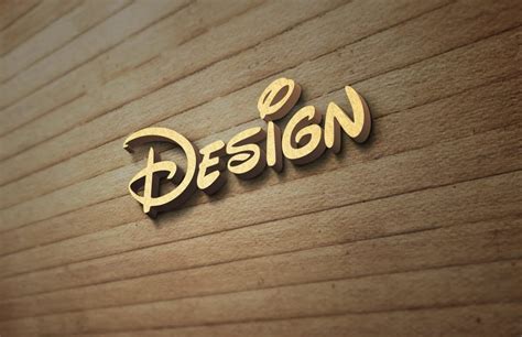 3D Wood Wall Logo MockUp