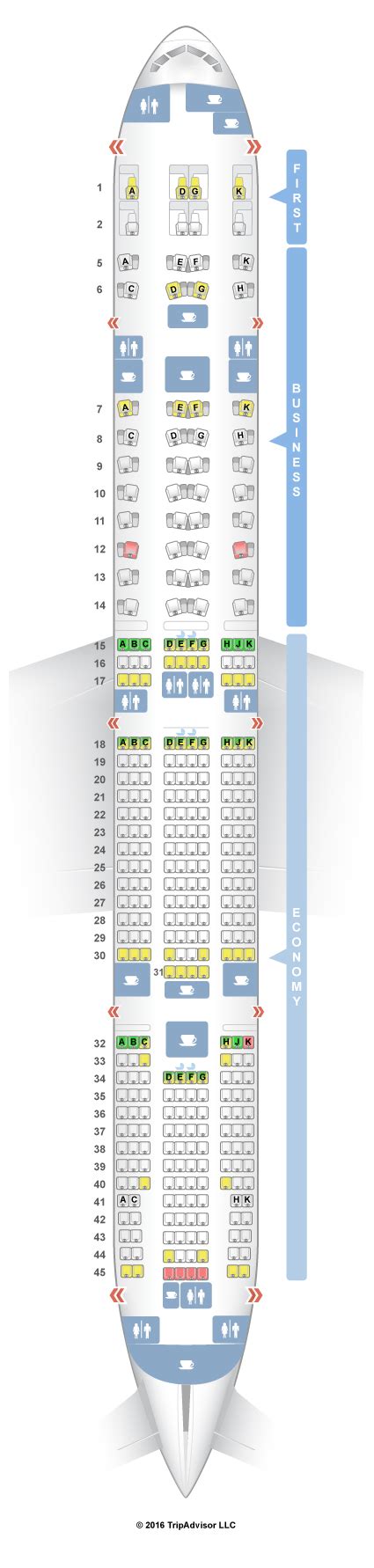 SeatGuru Seat Map Etihad Boeing 777-300ER (77W) Three Class