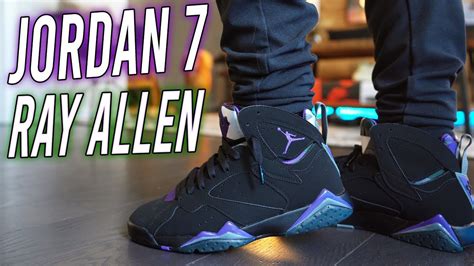 JORDAN 7 "RAY ALLEN" PE REVIEW AND ON FOOT !!! - YouTube