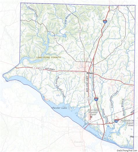 Map of Limestone County, Alabama - Địa Ốc Thông Thái