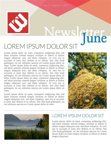 Free Printable Newsletter Templates & Examples | Lucidpress