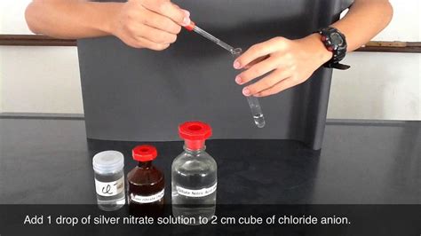 Testing of Chloride Anion _ silver nitrate and nitric acid - YouTube