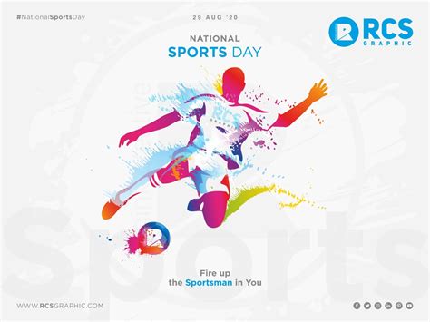 National SPORTS Day 2020 by RCS Graphic on Dribbble