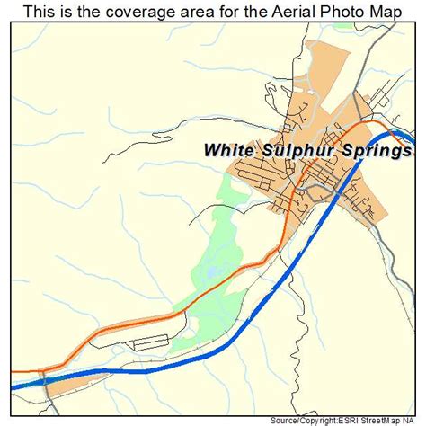 Aerial Photography Map of White Sulphur Springs, WV West Virginia