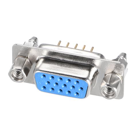 D-sub Connector Female Socket 15-position 3-row Board Lock Blue 1pc ...