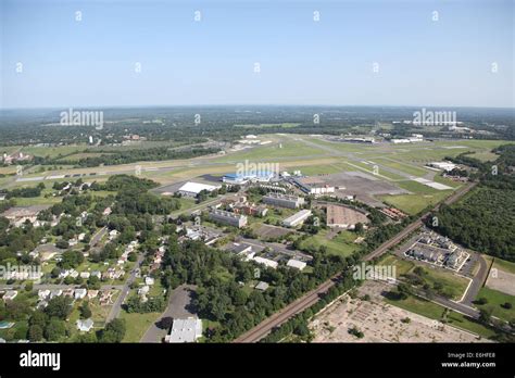 Aerial view of Trenton-Mercer County Airport, New Jersey Stock Photo ...