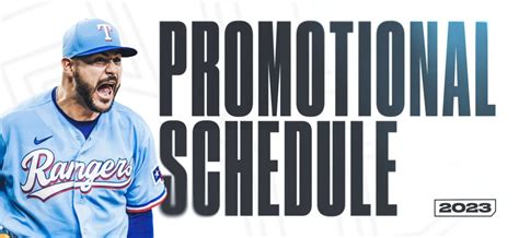 Texas Rangers Promotional Schedule 2024 - Tyne Alethea