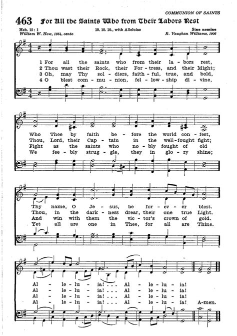 The Lutheran Hymnal 463. For all the saints who from their labors rest | Hymnary.org