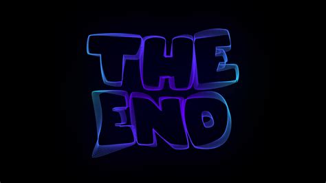 The End Creative Typography Text Animation with Wavy Colorful Lines 2393644 Stock Video at Vecteezy