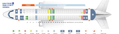 Seat map Boeing 737-800 "United Airlines". Best seats in plane