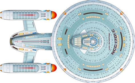 U.S.S. Enterprise NCC-1701-C - "Yesterday's Enterprise" Top View | Star ...