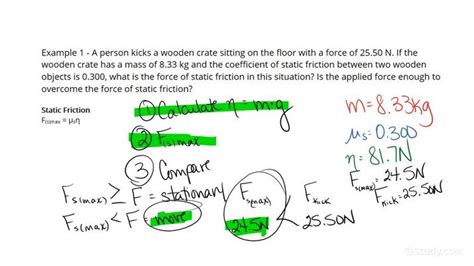 How to Calculate Static Friction | Physics | Study.com