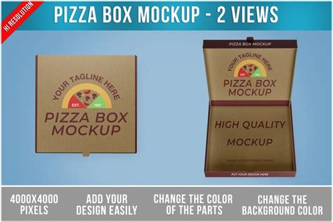 Pizza Box Mockup PSD