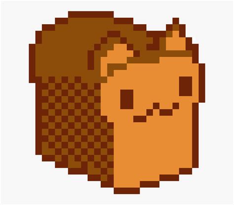 Bread Cat Pixel Art Clipart , Png Download - Cat Bread Pixel - DaftSex HD