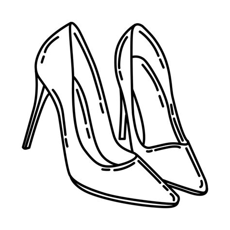 Shoes High Heels Icon. Doodle Hand Drawn or Outline Icon Style 4474230 Vector Art at Vecteezy